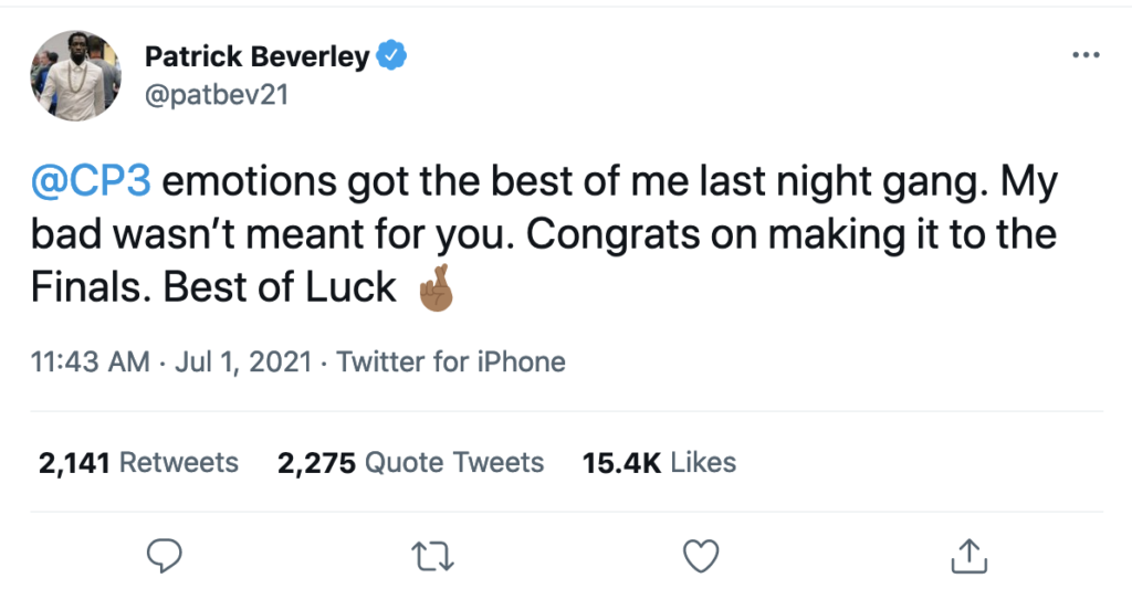 Beverley Tweet